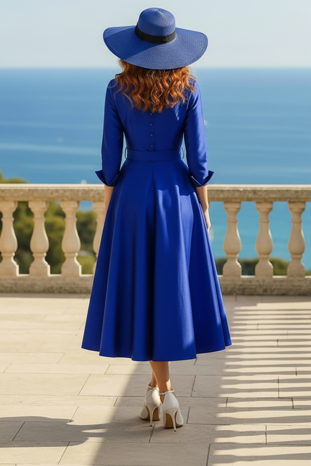 Long Sleeves A-Line Satin V-Neck Mother Of The Bride Dresses