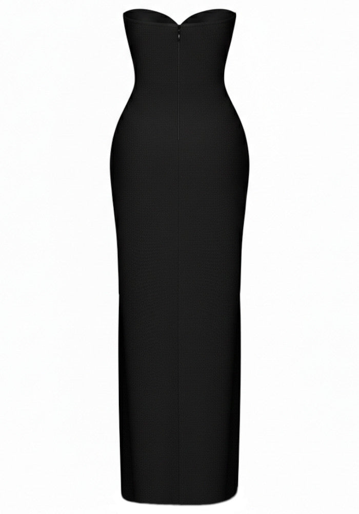 Black Off-Shoulder Floral Embellished Mermaid Long Formal Evening Dresses