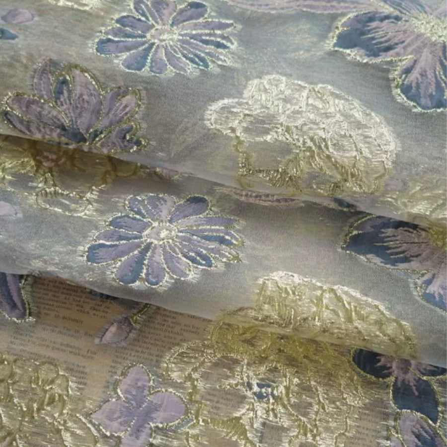 Asymmetrical Neck Jacquard Mother of the Bride Dresses Floral Sleeveless Floor-Length 3D Flower