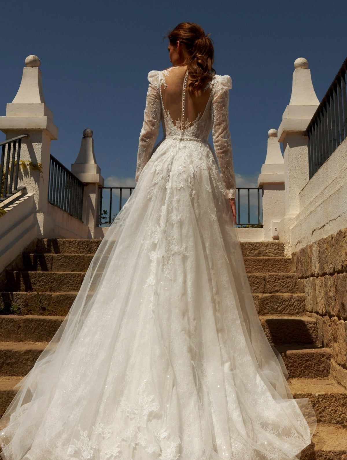 Long Sleeve Lace A-Line Wedding Dress