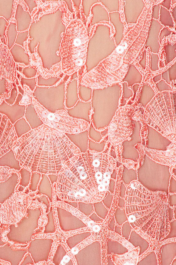 Halter Deep V-Neck Sequin Lace Mini Dress