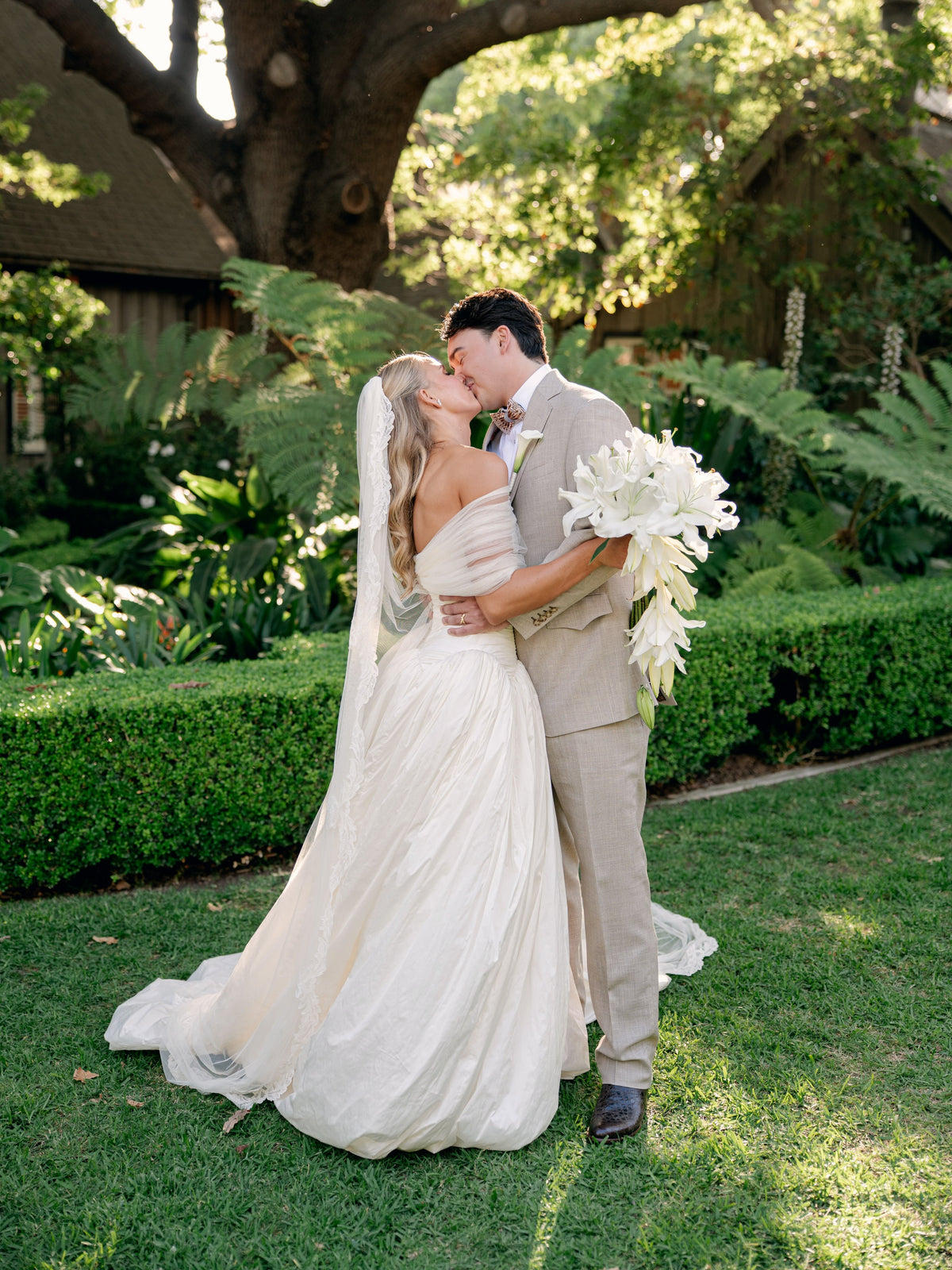 Ruched Ball Gown Wedding Dress with Long Train