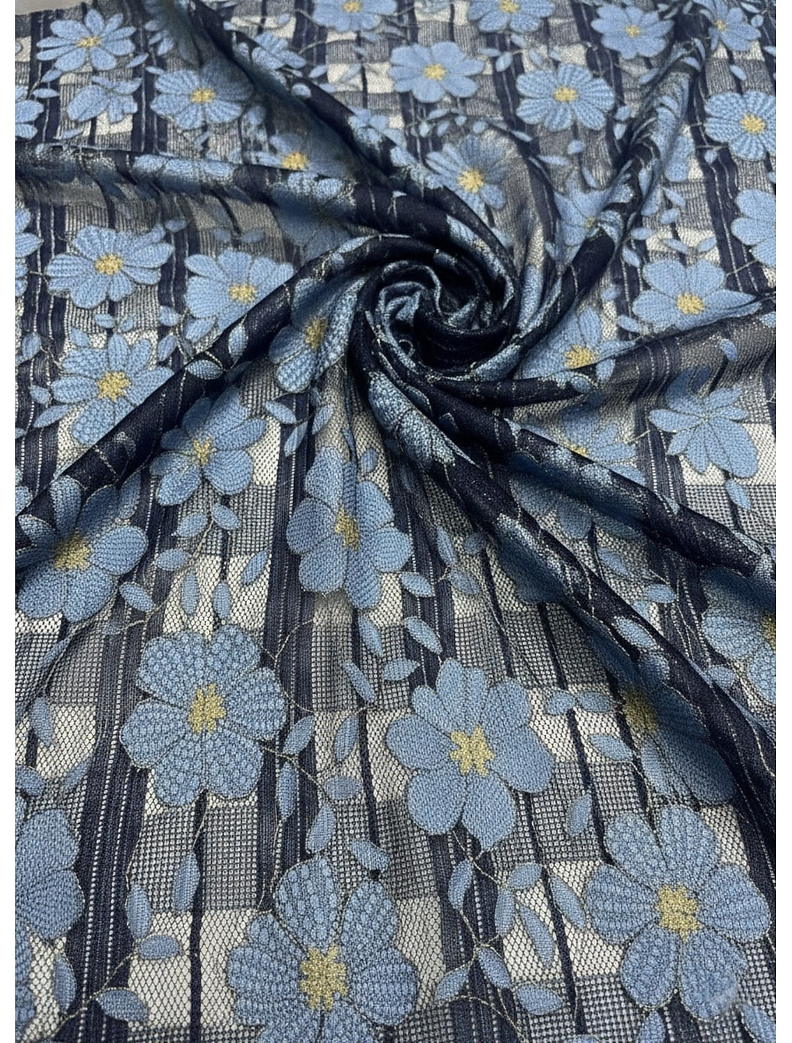 Floral Print Flowers 3/4 Sleeve Court Train Evening Dress