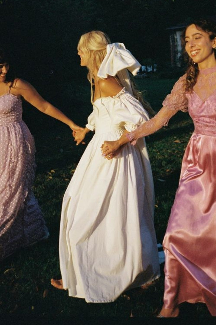 Elegant A Line Off Shoulder Long Wedding Dresses