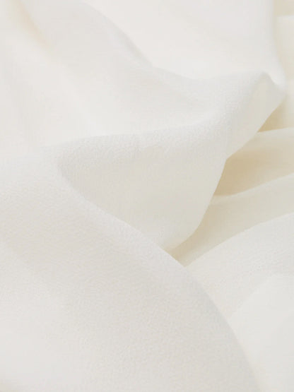 White A Line Chiffon Round Neck Sleeveless Floor Length Dresses