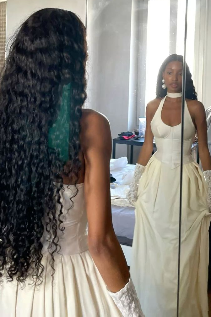 Halter Satin Wedding Dresses A Line Long Bridal Gowns