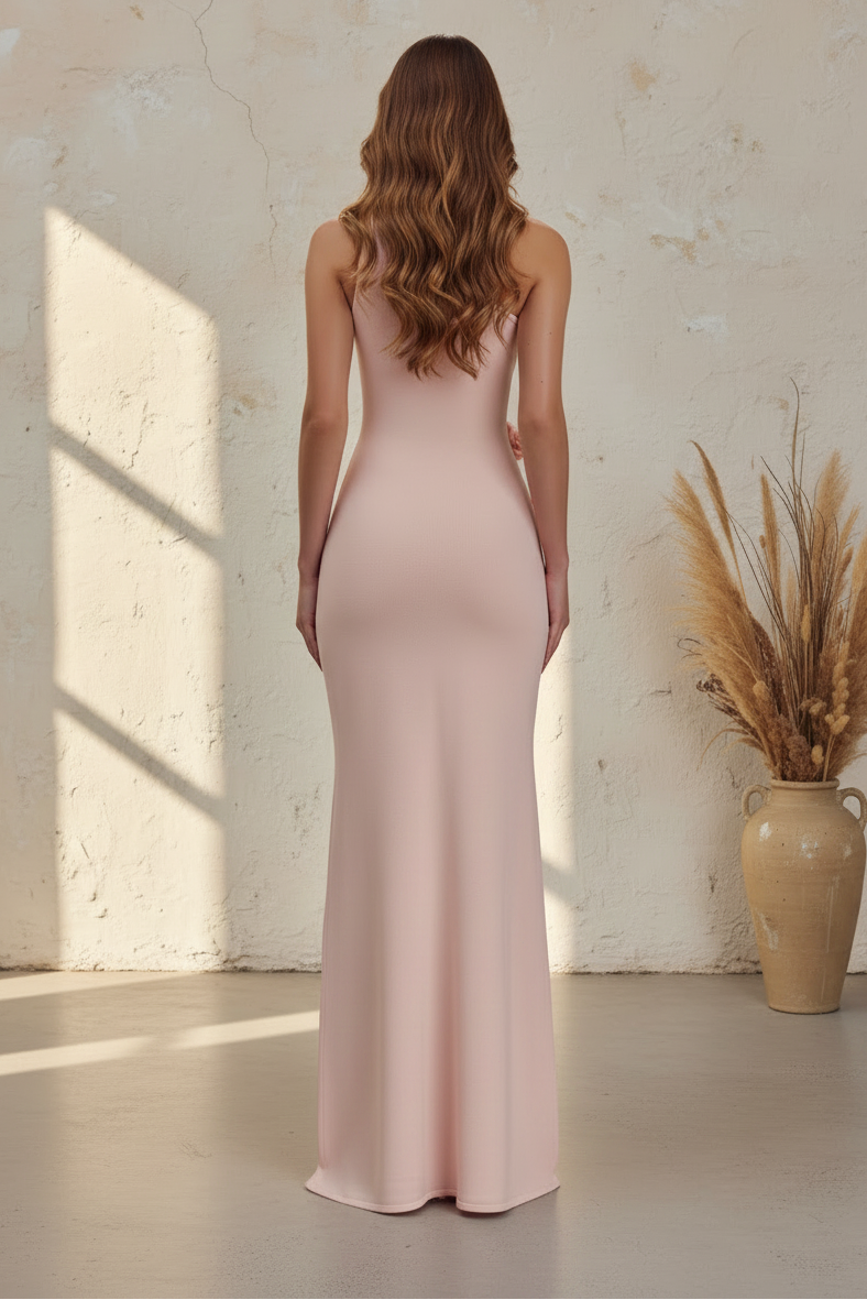 One Shoulder Flowers Sleeveless Mermaid Evening Dress
