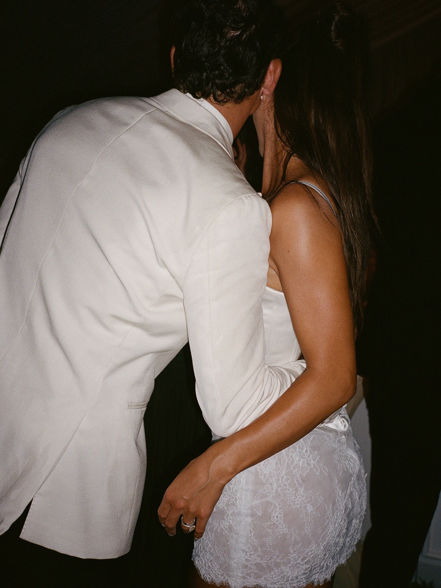 Spaghetti Straps Sleeveless Lace Mermaid Short Mini Wedding Dress