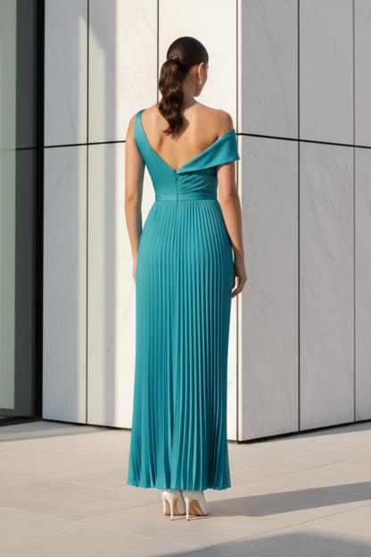 One Shoulder 3D Flowers Sleeveless Mermaid Mother of the Bride Dress