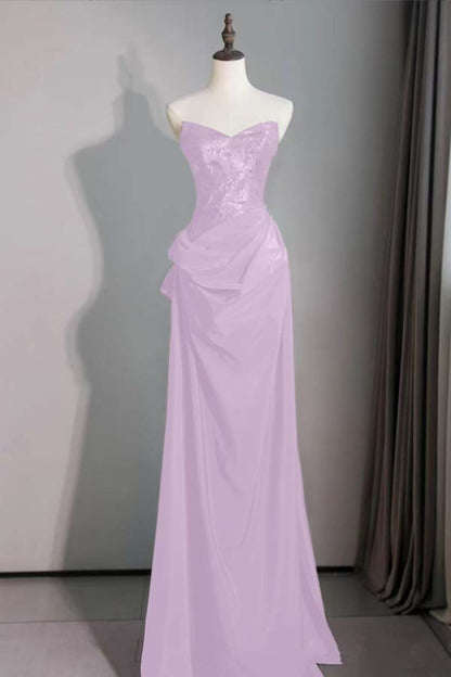 Spaghetti Strap Sleeveless Long Mermaid Prom Dress With Pleated