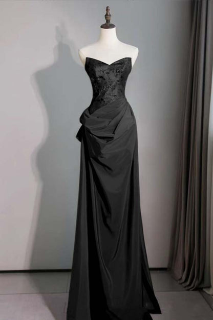 Spaghetti Strap Sleeveless Long Mermaid Prom Dress With Pleated