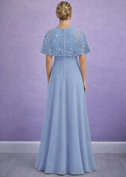 Short Lace Sparkle Applique A-Line Mother of the Bride Dresses