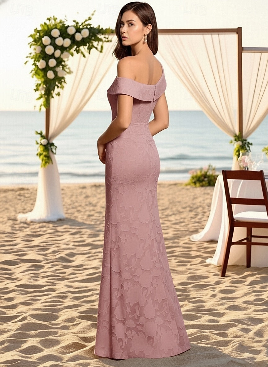 One Shoulder Sleeveless Ruffle Mermaid Mother of the Bride Dresses