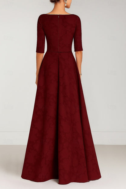Formal 3/4 Sleeve A-Line Evening Dress Mother of the Bride Dresses