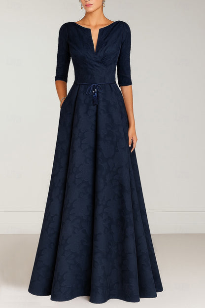 Formal 3/4 Sleeve A-Line Evening Dress Mother of the Bride Dresses