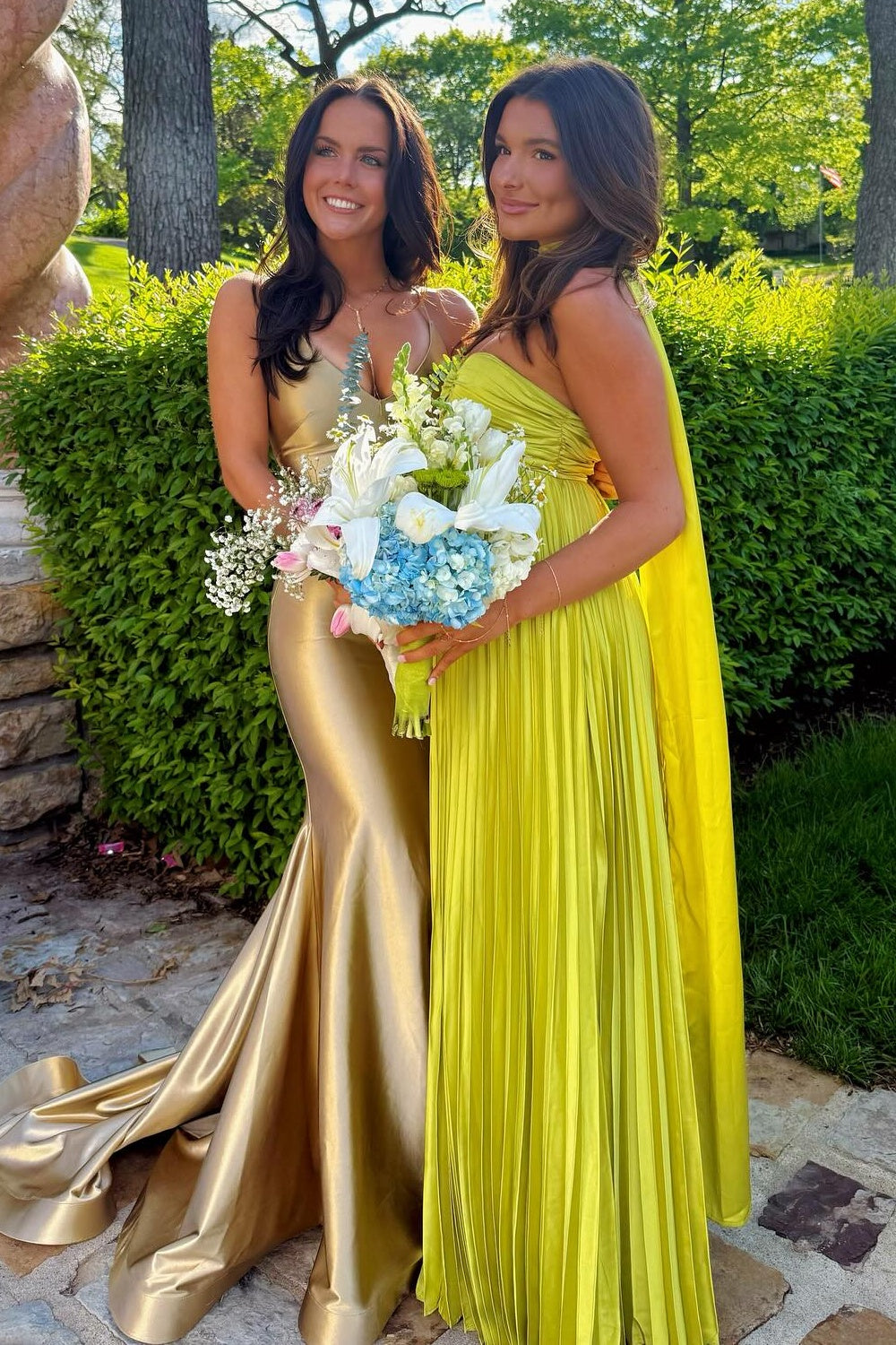 Charming A Line Sweetheart Light Yellow Long Prom Dress with Ruffles