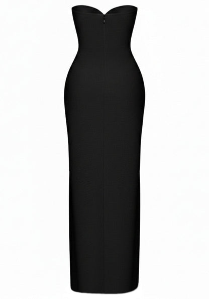 Black Off-Shoulder Floral Embellished Mermaid Long Formal Evening Dresses