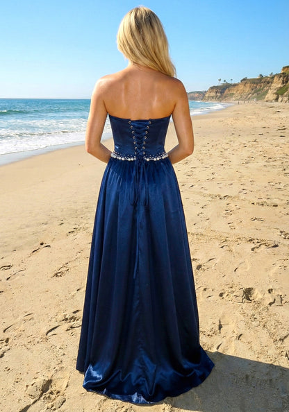 Chic Satin Sweetheart Sleeveless Mermaid Prom Dresses for Formal Evening Events Wedding Galas
