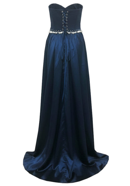 Chic Satin Sweetheart Sleeveless Mermaid Prom Dresses for Formal Evening Events Wedding Galas