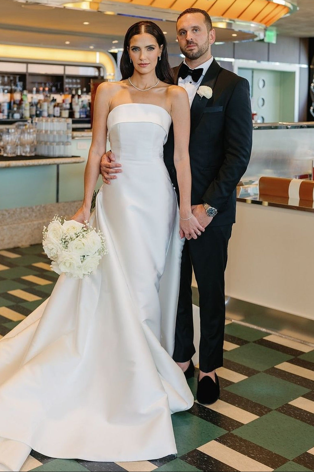 Strapless Sleeveless A-Line Floor-Length Wedding Dress