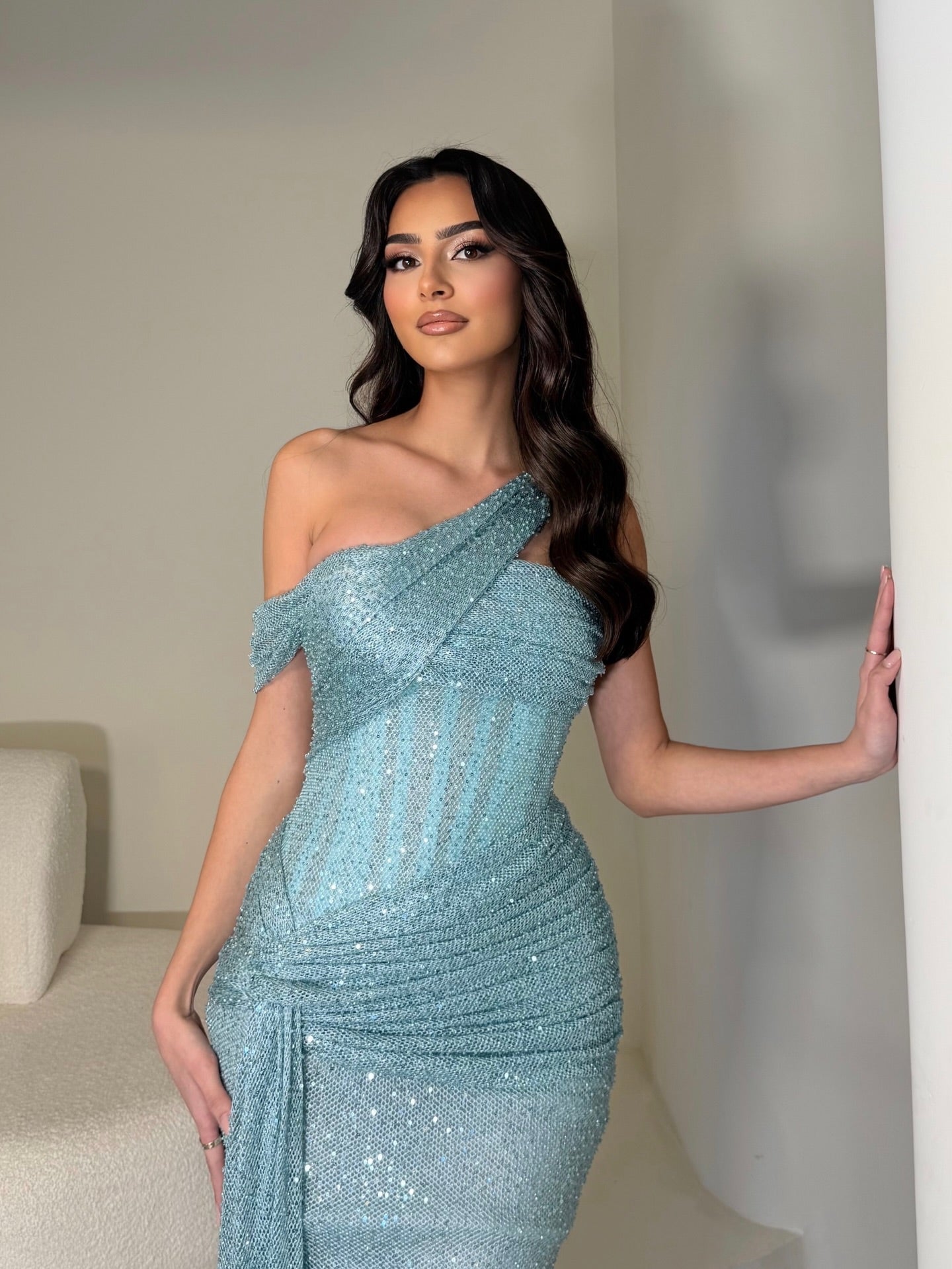 Sleeveless Sequins Sparkle Mermaid Floor-Length Evening Dress