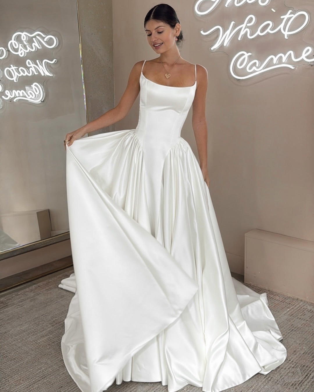 Strapless Sleeveless A-Line Floor-Length Wedding Dress