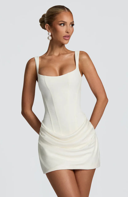 Sleeveless Square Neck Mermaid Prom Dress Short Mini