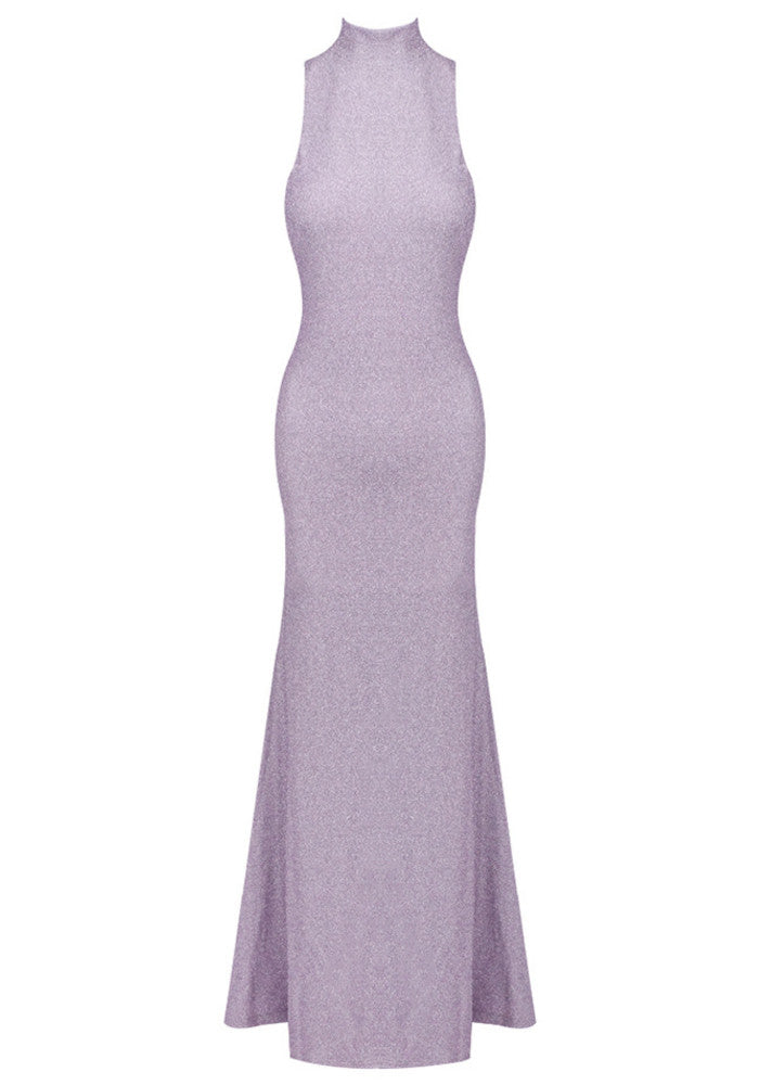 Sparkly Backless Sleeveless Sequins Flowers Mermaid Prom Dress