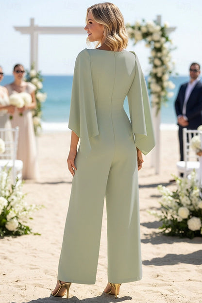 Long Sleeve Formal Pantsuits Evening Dress Mother of the Bride Dresses