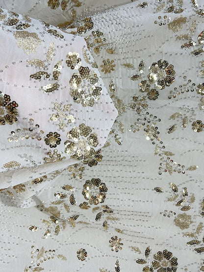 V-Neck Sequins Lace Mother of the Bride Dresses 3/4 Sleeves Floral Tea-Length