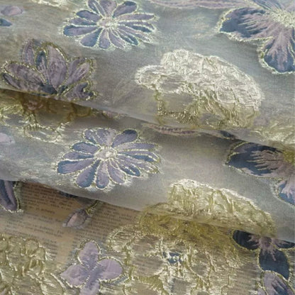 Asymmetrical Neck Jacquard Mother of the Bride Dresses Floral Sleeveless Floor-Length 3D Flower