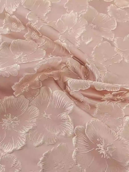 Off-the-Shoulder Jacquard Mother of the Bride Dresses Sleeveless Floral Floor-Length Ruched