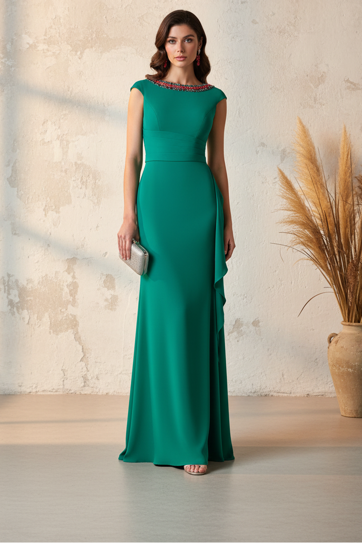 Mermaid Sleeveless Ruffles Mother of the Bride Dress