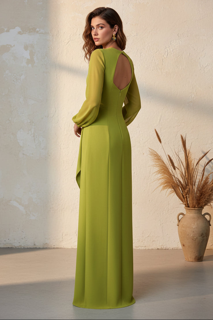 Long Dress Backless Mermaid Side Slit Evening Dress