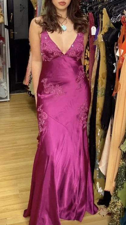 Vintage Mermaid Spaghetti Straps Backless Long Prom Dress Evening Dress Formal Dress