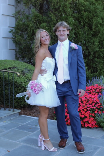 Strapless Corset Bubble Skirt Homecoming Dress