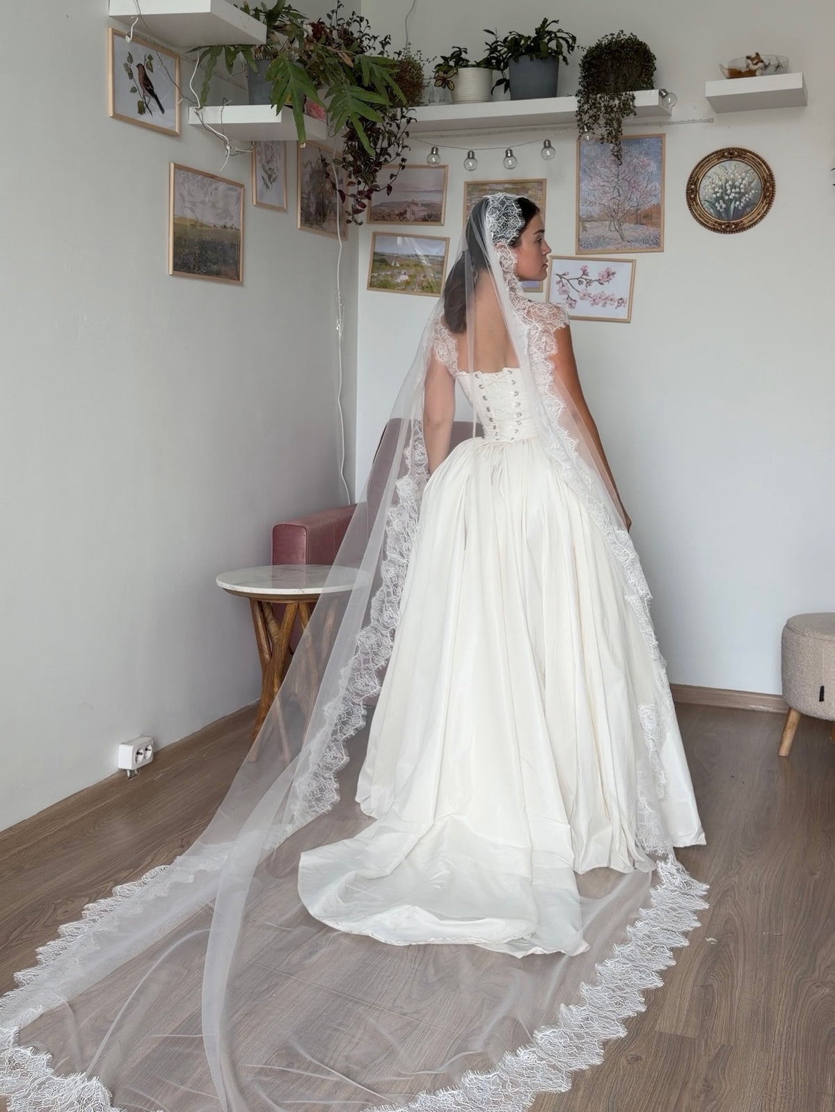 Basque Waist Ball Gown Wedding Dress