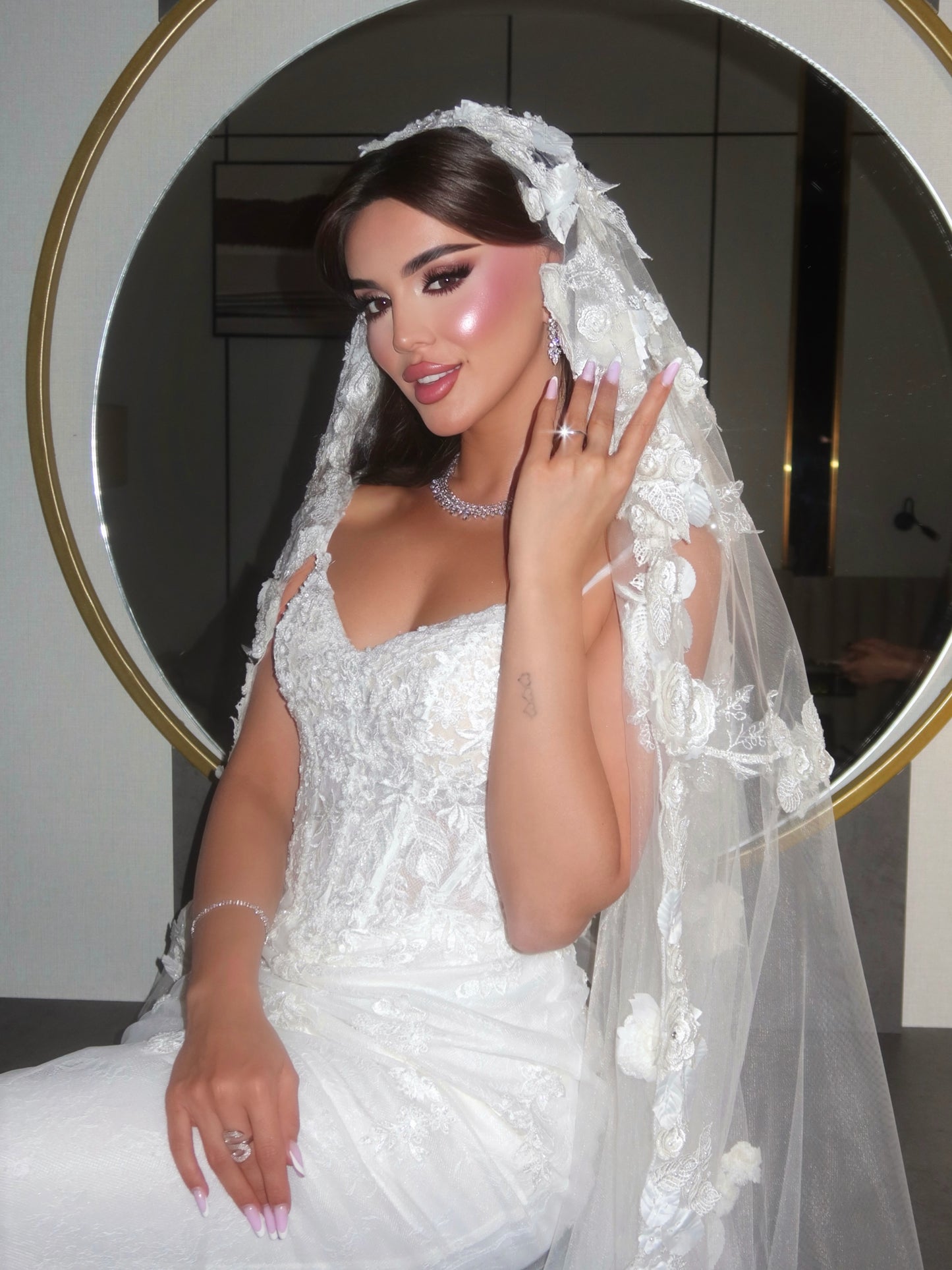 Sweetheart Corset Lace Mermaid Wedding Dress