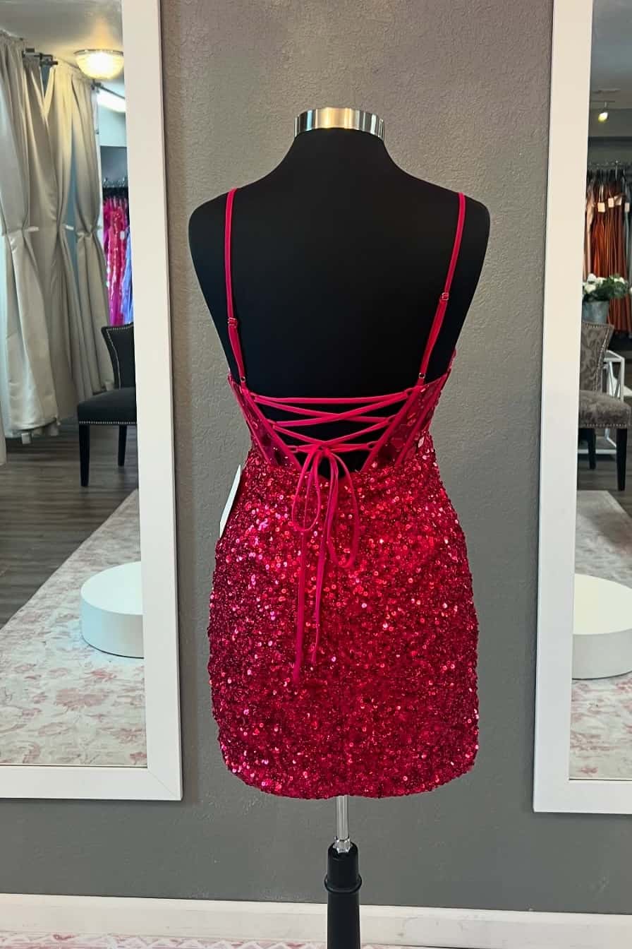 Embellished Corset Sweetheart Homecoming Mini Dress