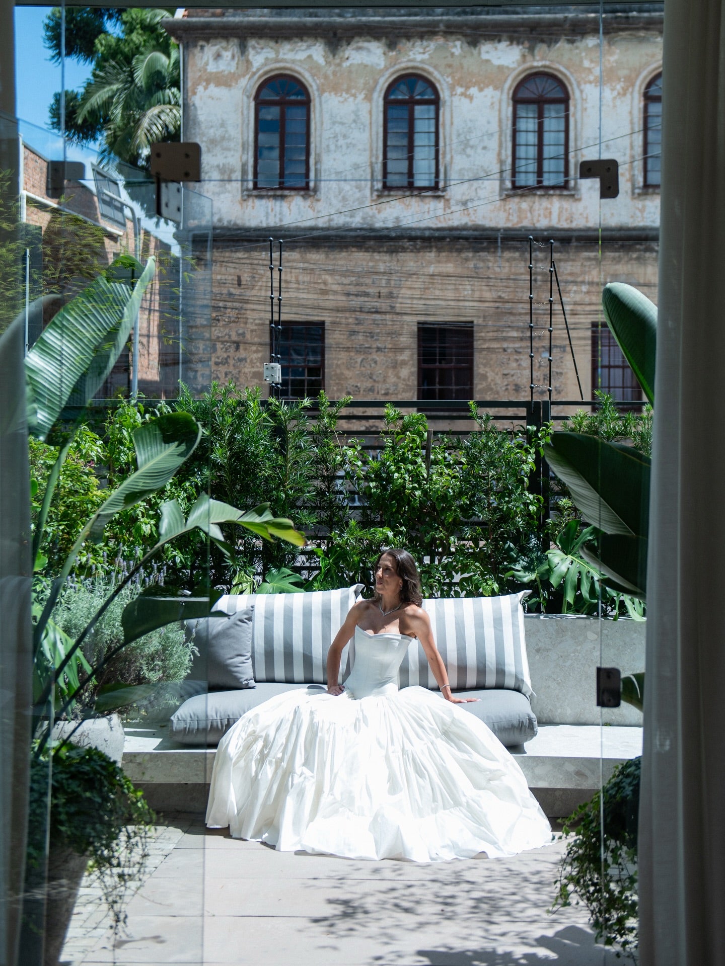 Strapless Corset Tiered Ball Gown Wedding Dress