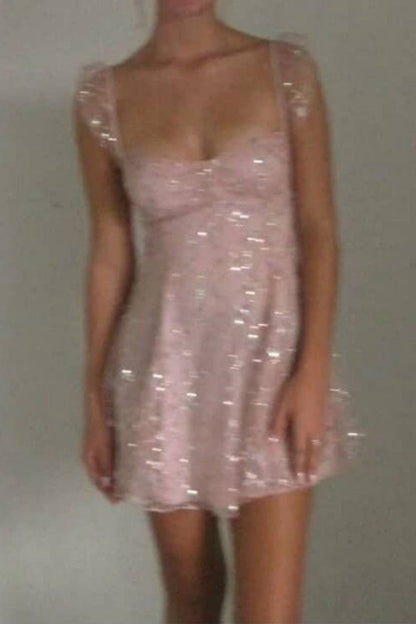 Sparkling Tulle A-Line Homecoming Mini Dress