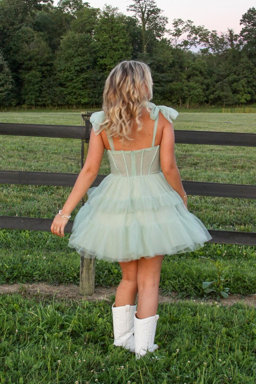 Tiered Tulle Corset Homecoming Mini Dress