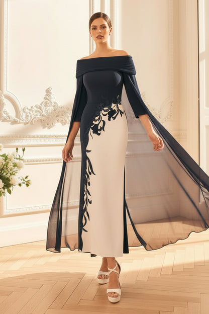 Off-the-Shoulder Asymmetrical Midi Dress