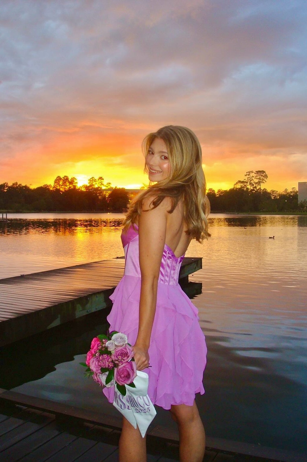 Strapless Sweetheart Tiered Ruffle Mini Dress