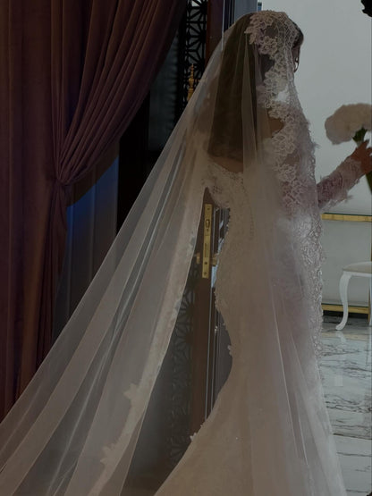 High Neck Lace Mermaid Wedding Dress with Corset