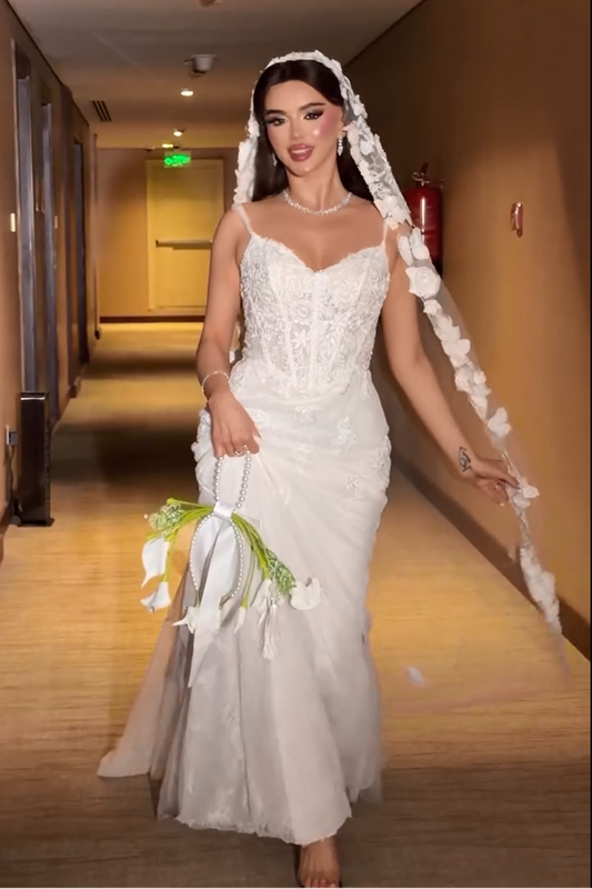 Sweetheart Corset Lace Mermaid Wedding Dress