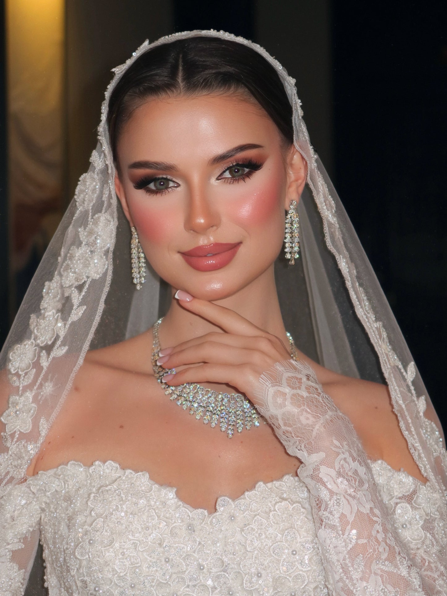 Long Sleeve Corset Lace Mermaid Wedding Dress