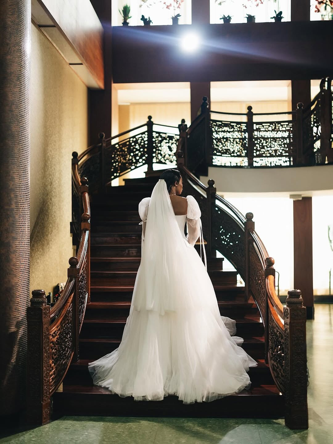 Romantic Off-The-Shoulder Tulle Corset Wedding Gown