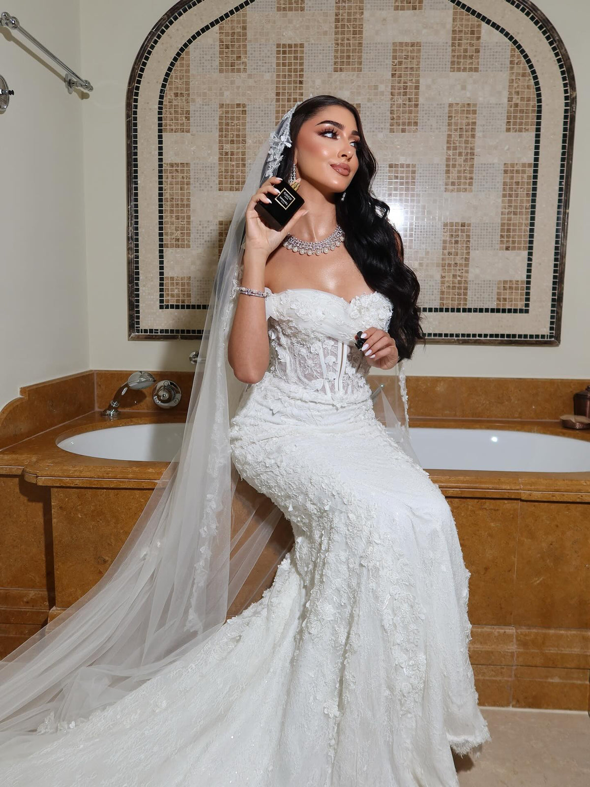 Corset Lace Mermaid Wedding Dress with Train