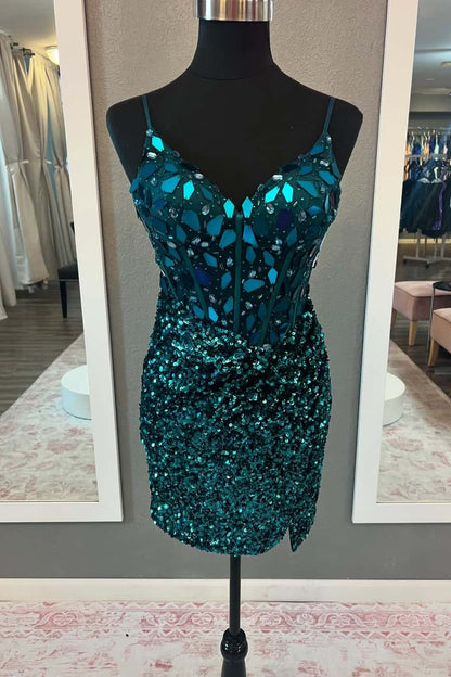 Embellished Corset Sweetheart Homecoming Mini Dress
